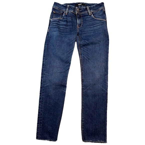 Hudson's Bay Company Denim - Hudson Jeans‎ Women 25 Dark Wash Collin Skinny Stretch Denim Low Rise Raw Hem